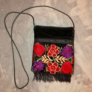 Mexican Embroidered Cross Body Bag